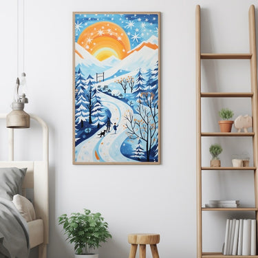 Peinture D'Hiver Maternelle